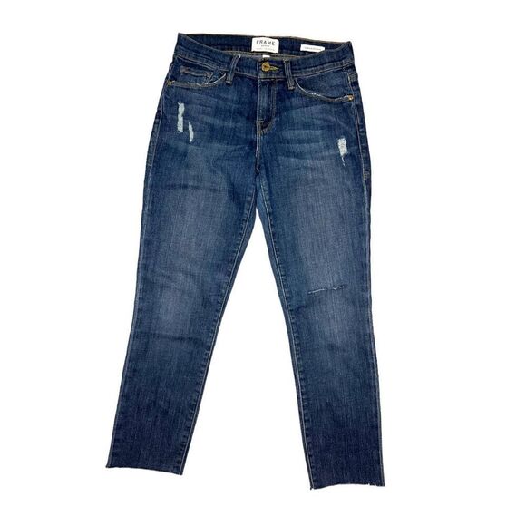 SOLD🚫 FRAME Le Skinny de Jeanne Raw Hem Denim - Women’s 26 - Picture 2 of 10